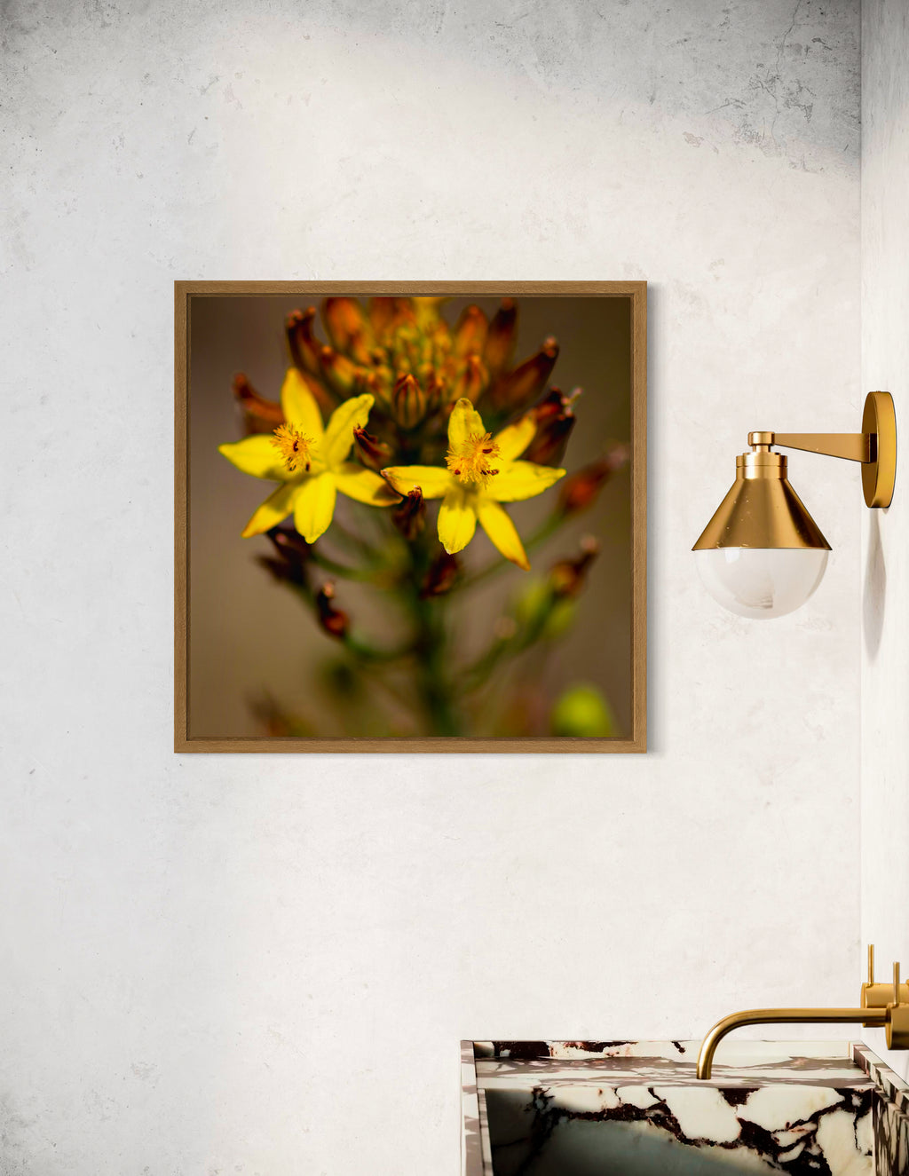 High Summer: Golden Lily Large Square Print