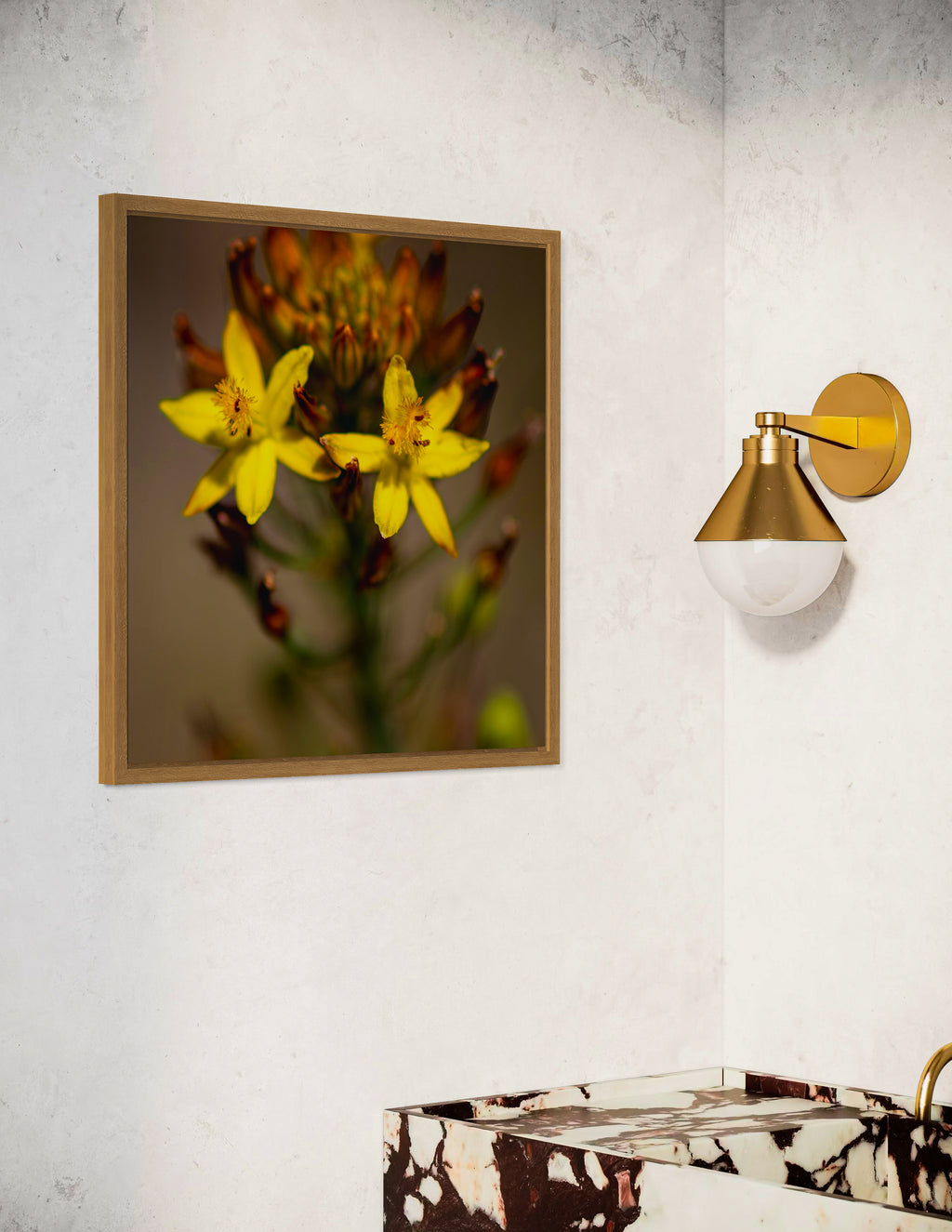 High Summer: Golden Lily Large Square Print