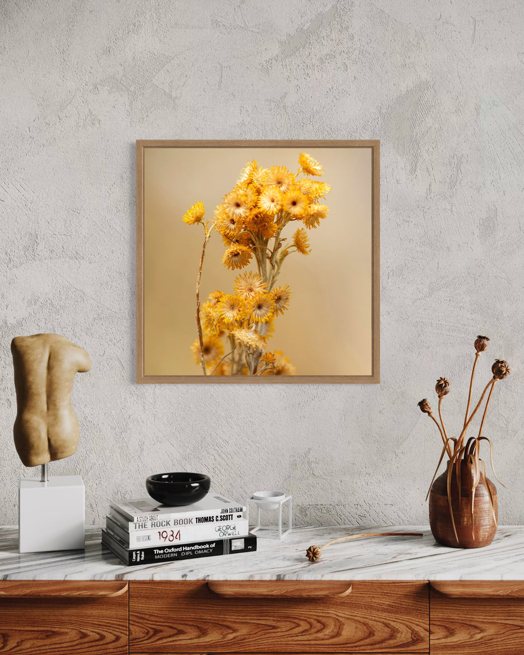 Late Summer: Clustered Everlasting Large Square Print