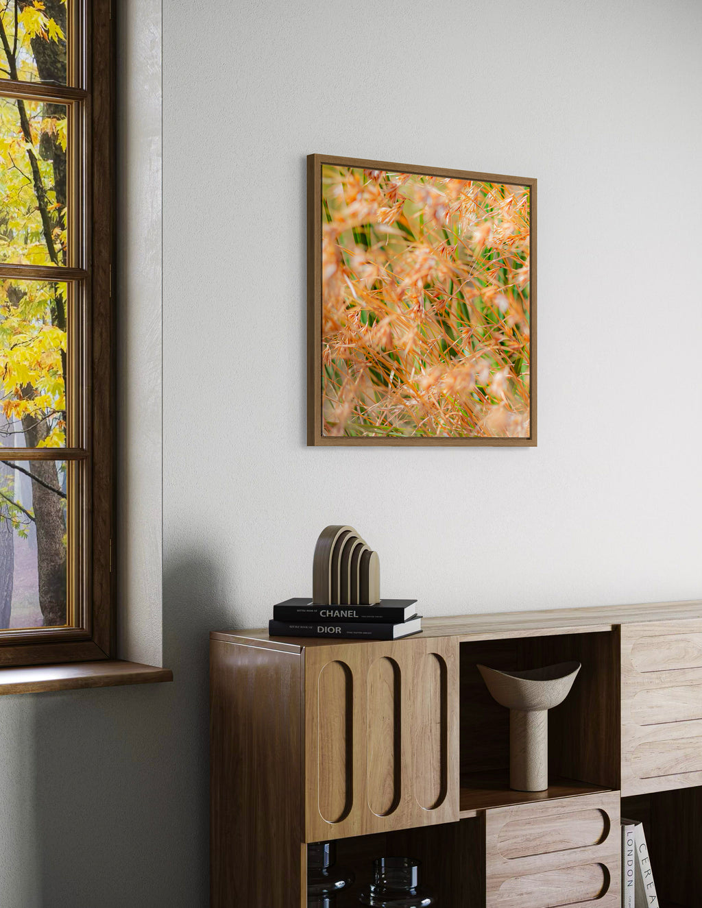 Late Summer: Kangaroo Grass and Velvet Tussock Grass Large Square Print