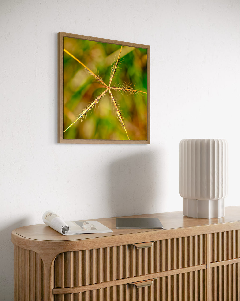 Pre Spring: Australian Windmill Grass Medium Square Print