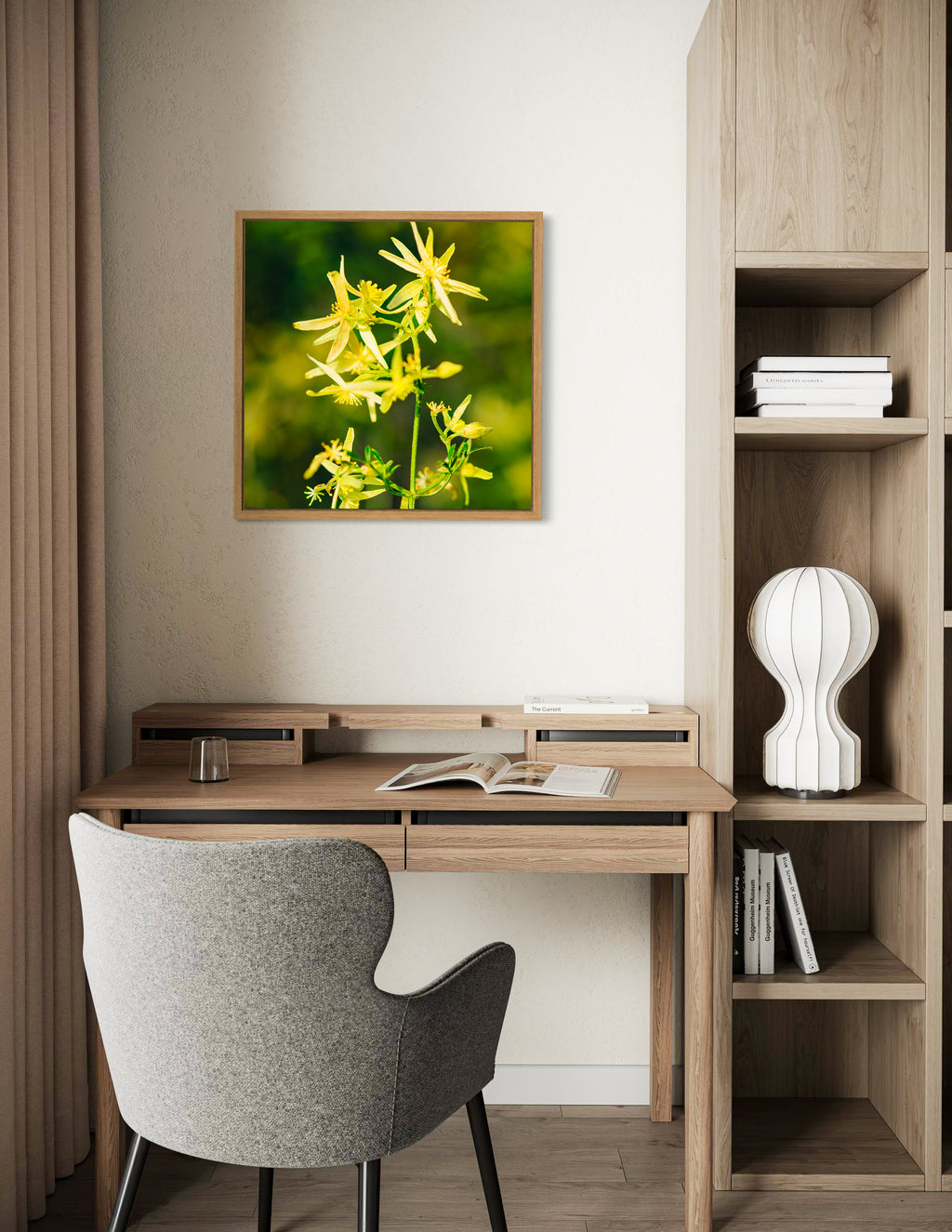 Pre Spring: Small Leaved Clematis Large Square Print