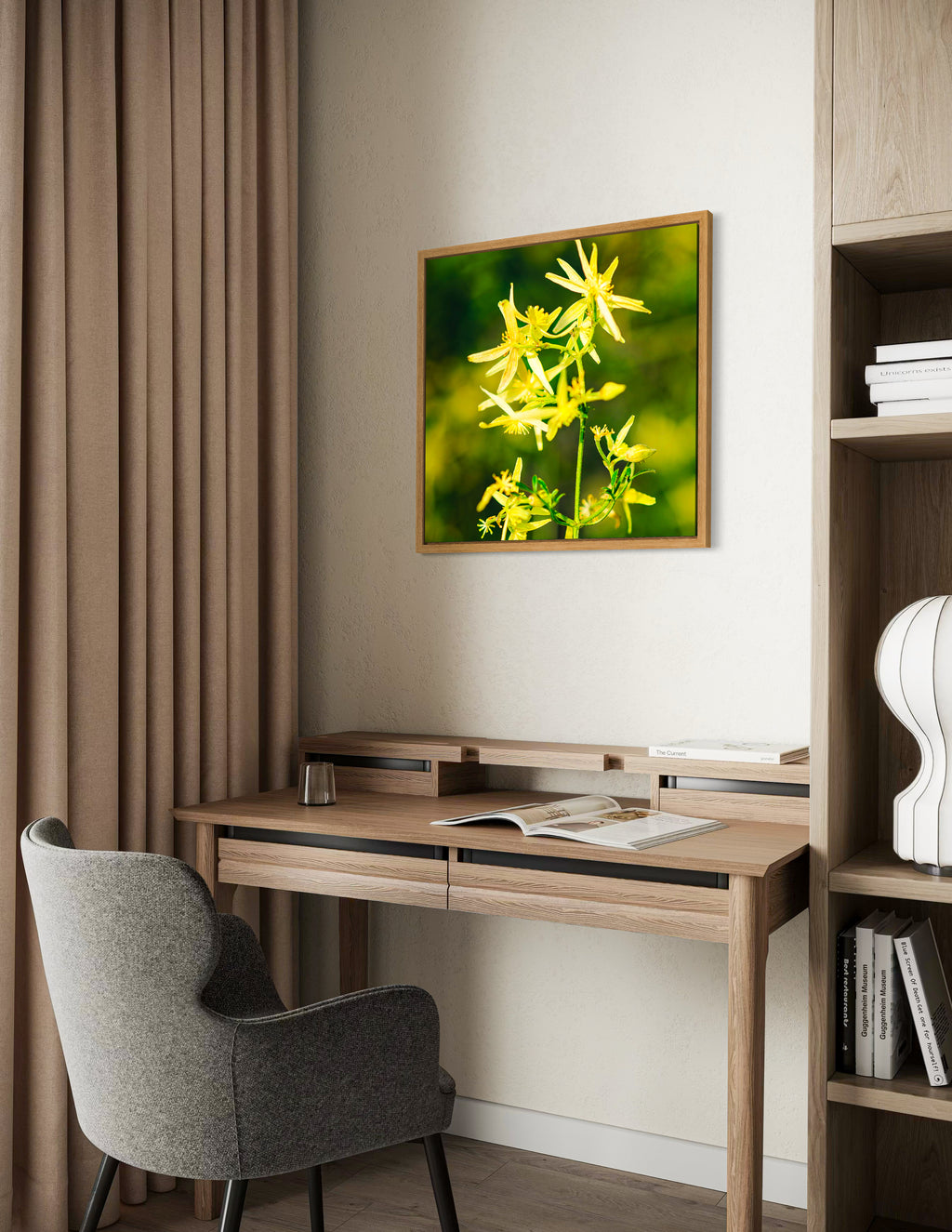 Pre Spring: Small Leaved Clematis Large Square Print