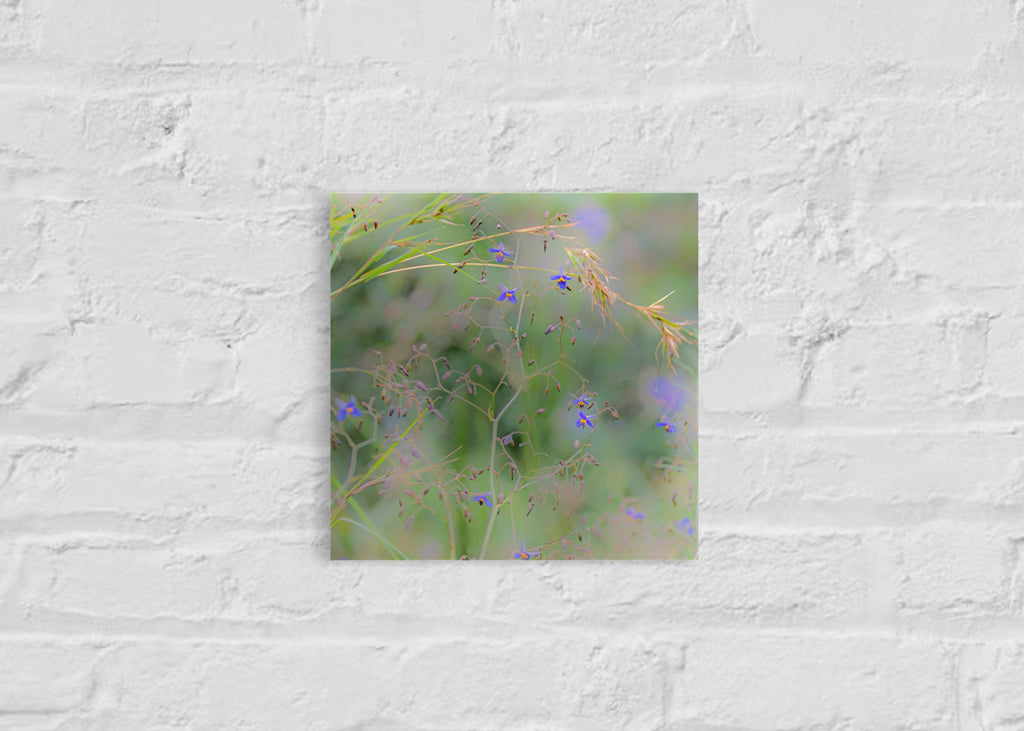 True Spring: Blueberry Lily Small Square Print