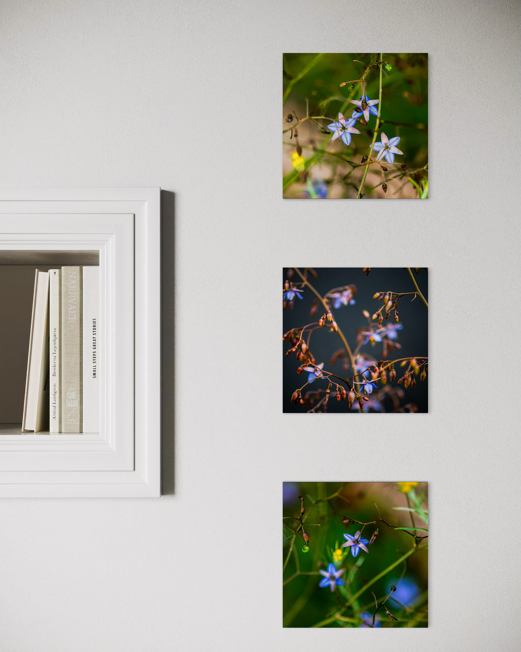 True Spring: Blueberry Lily Small Square Print