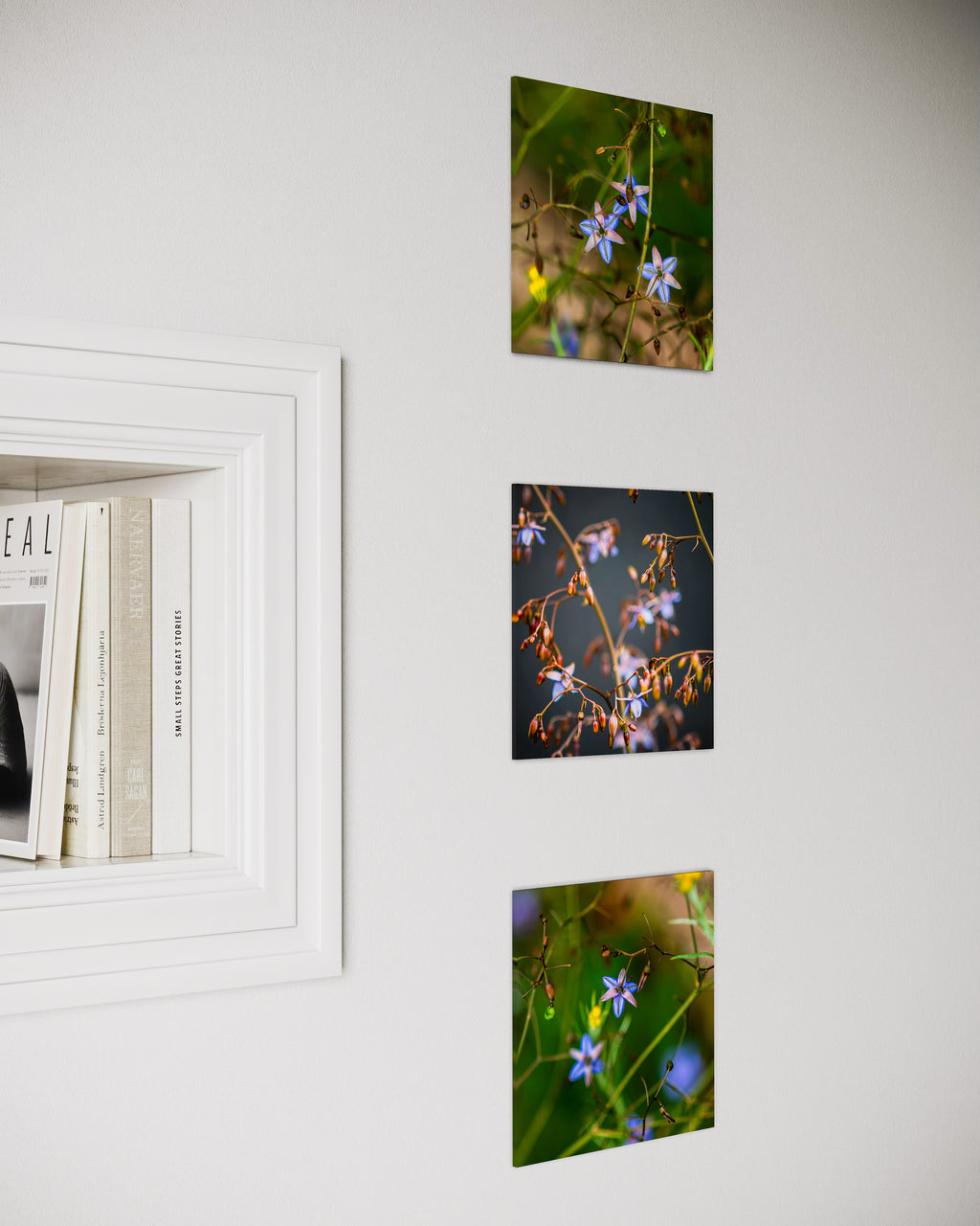 True Spring: Blueberry Lily Small Square Print