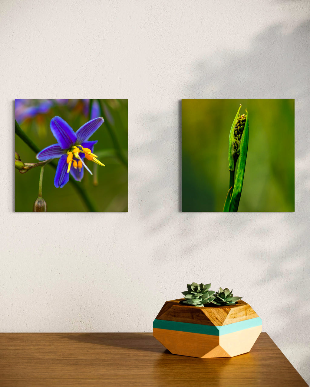 True Spring: Blueberry Lily Small Square Print