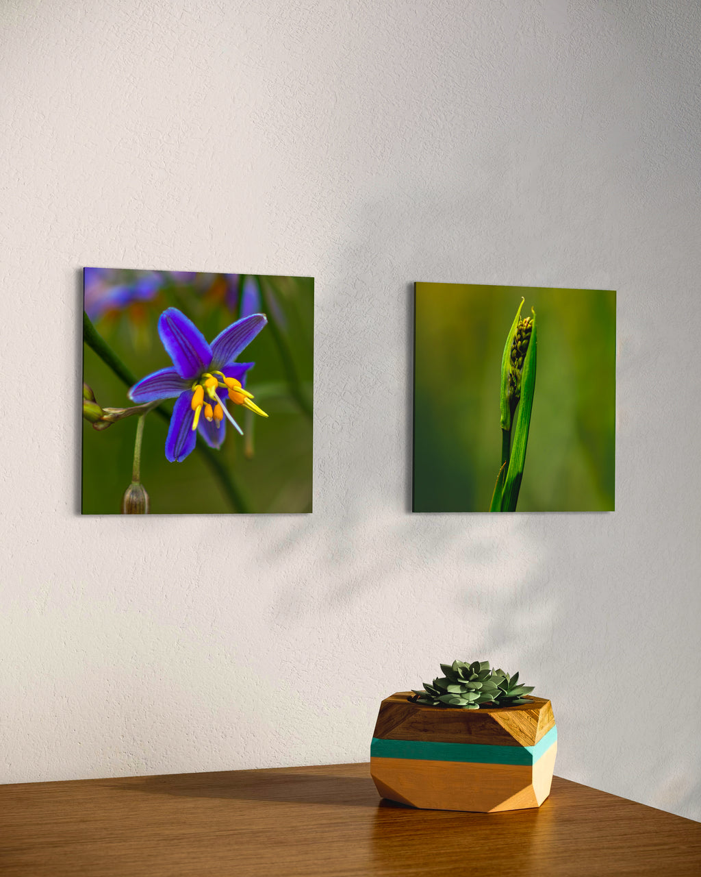 True Spring: Blueberry Lily Small Square Print