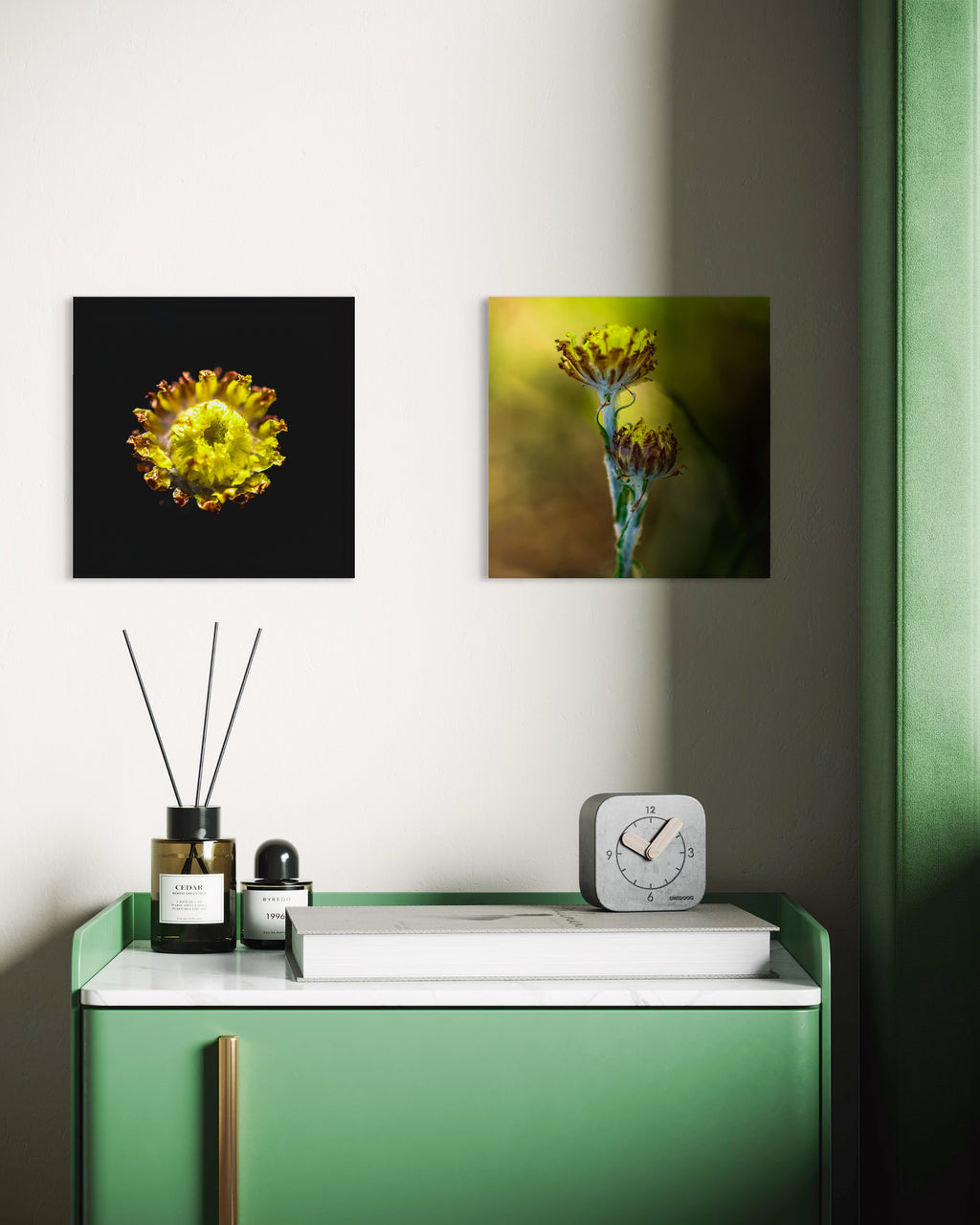 True Spring: Button Everlasting Small Square Print