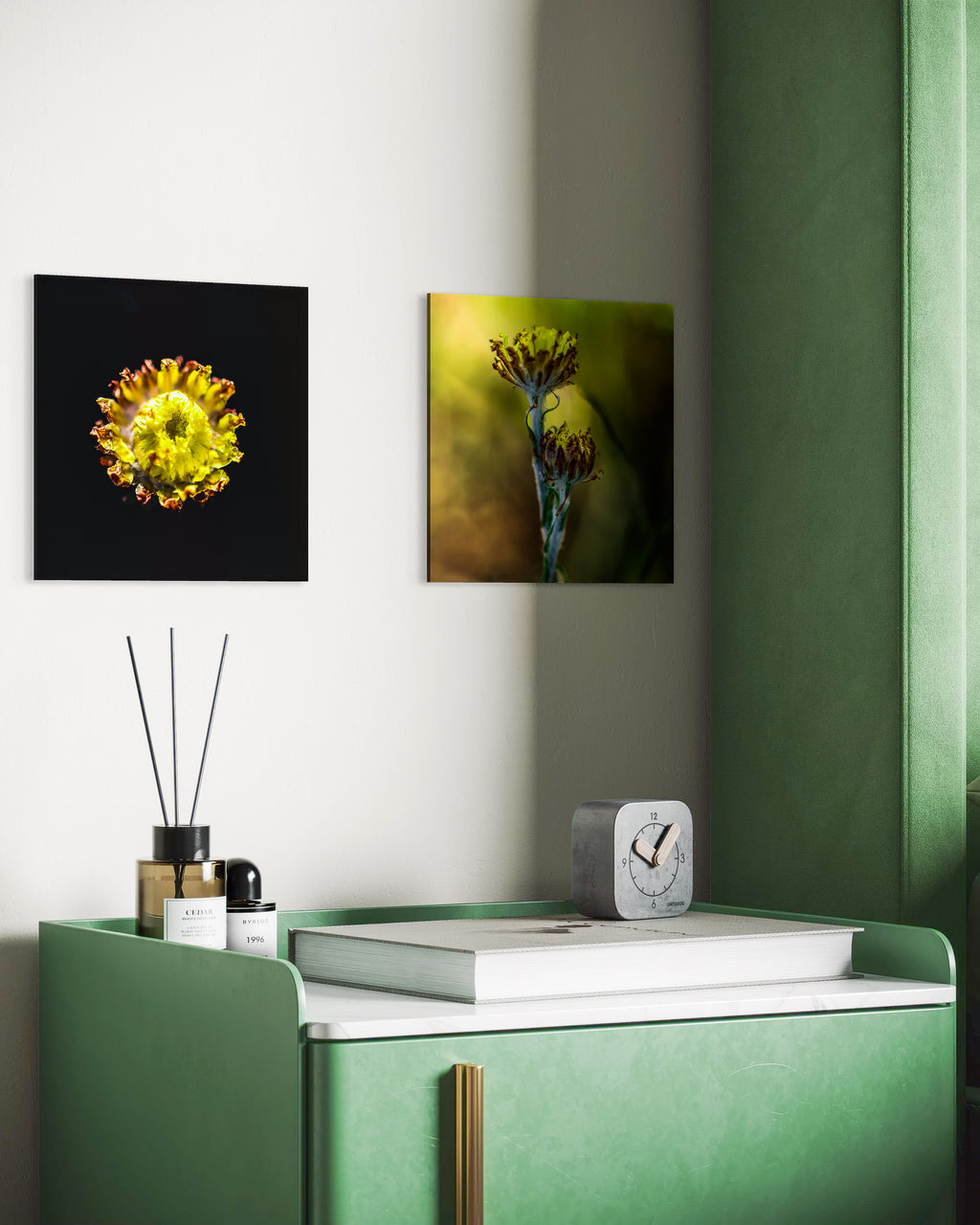 True Spring: Button Everlasting Small Square Print