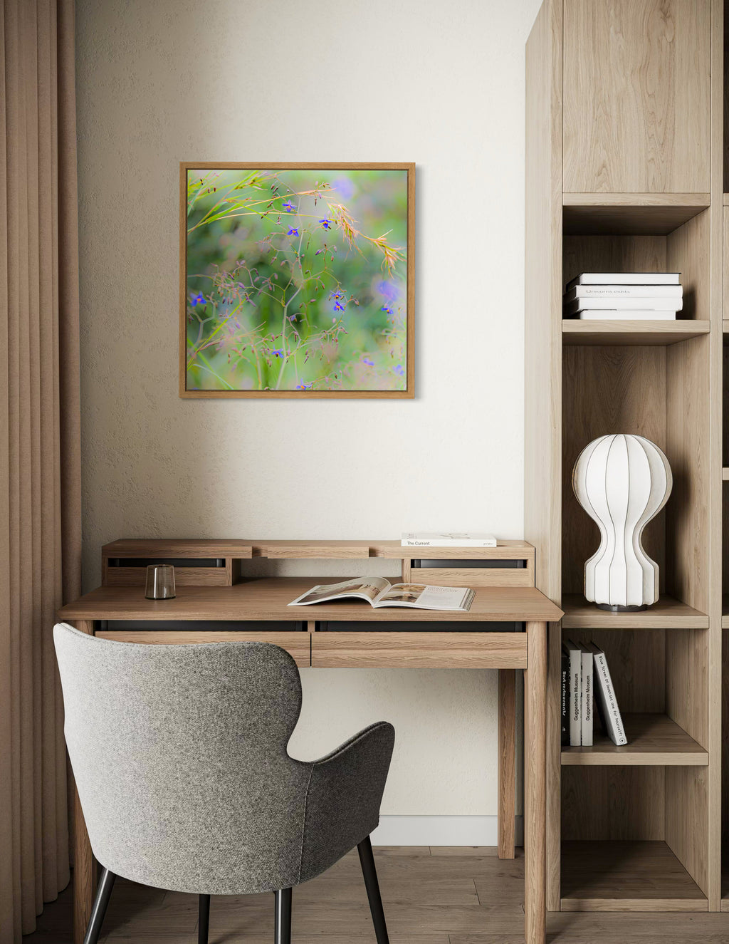 True Spring: Blueberry Lily Large Square Print