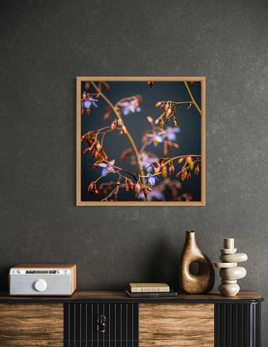 True Spring: Blueberry Lily Large Square Print