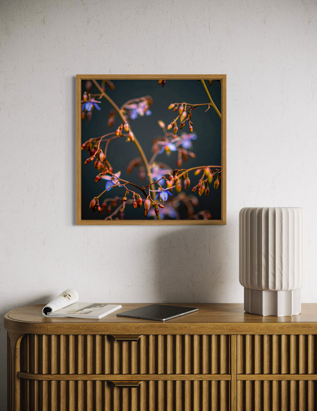 True Spring: Blueberry Lily Large Square Print