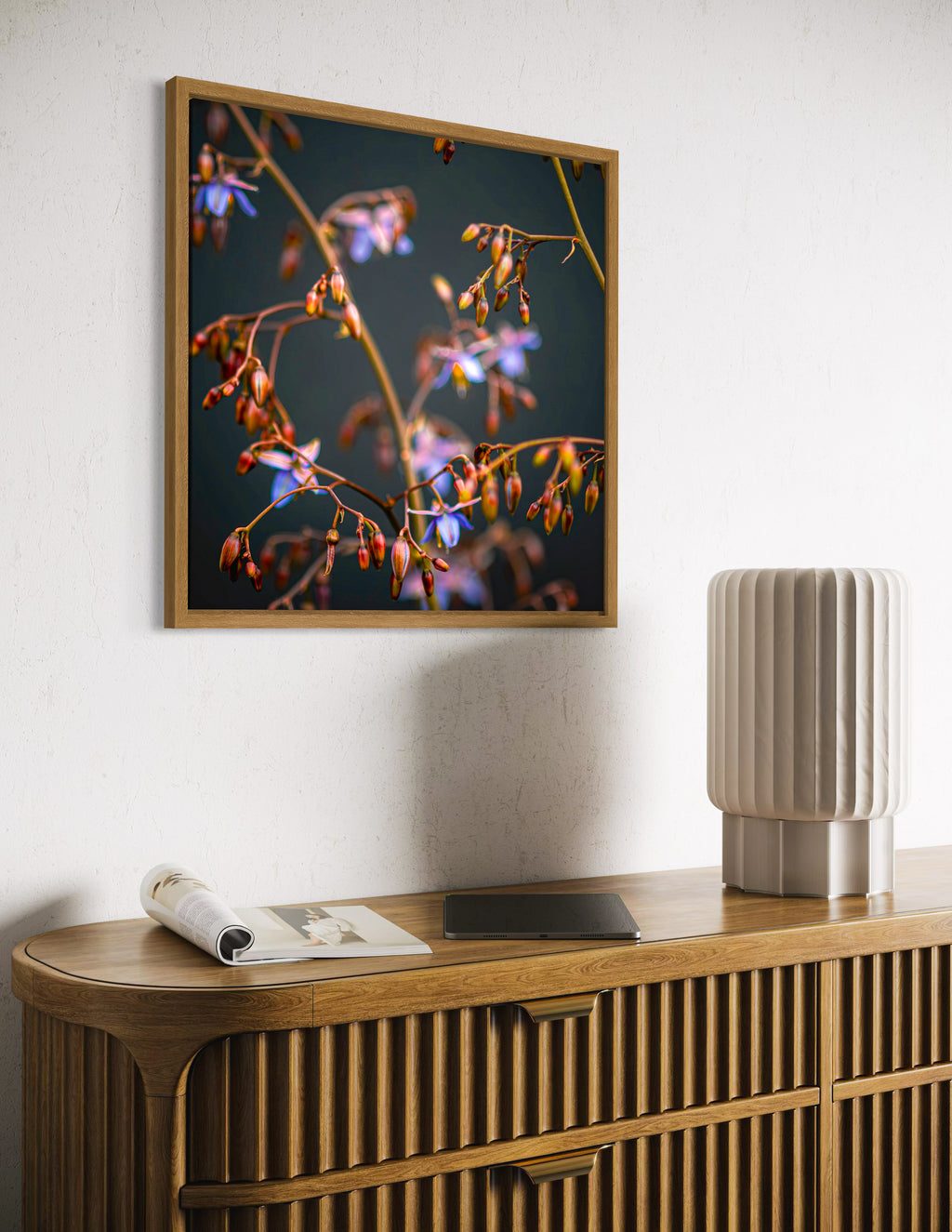 True Spring: Blueberry Lily Large Square Print