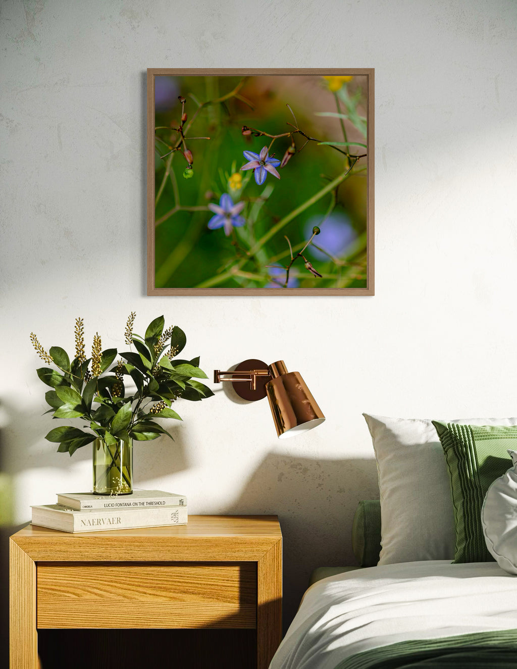 True Spring: Blueberry Lily Large Square Print