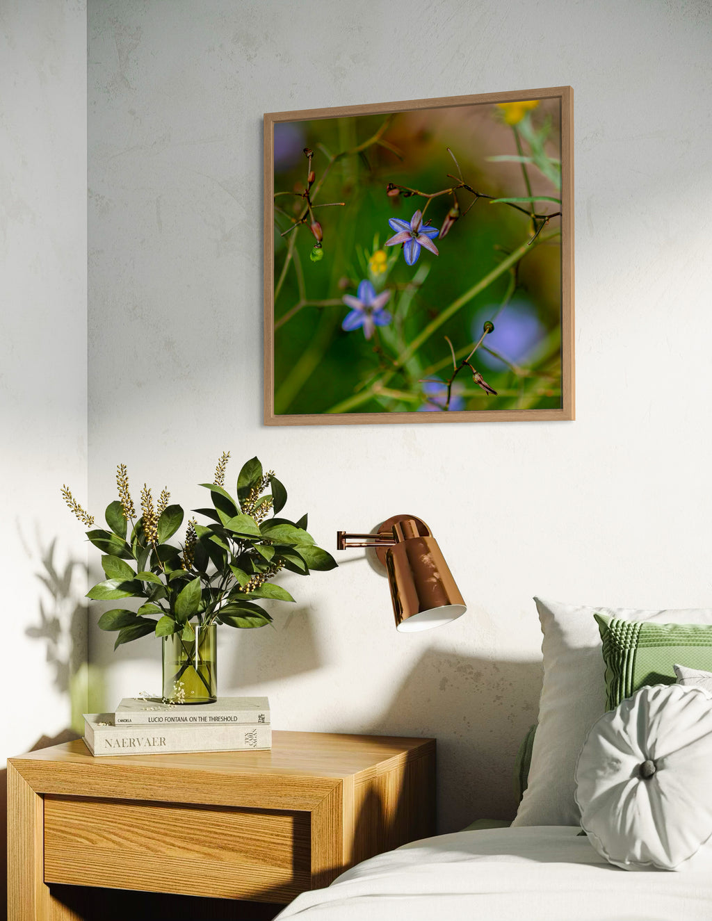 True Spring: Blueberry Lily Large Square Print