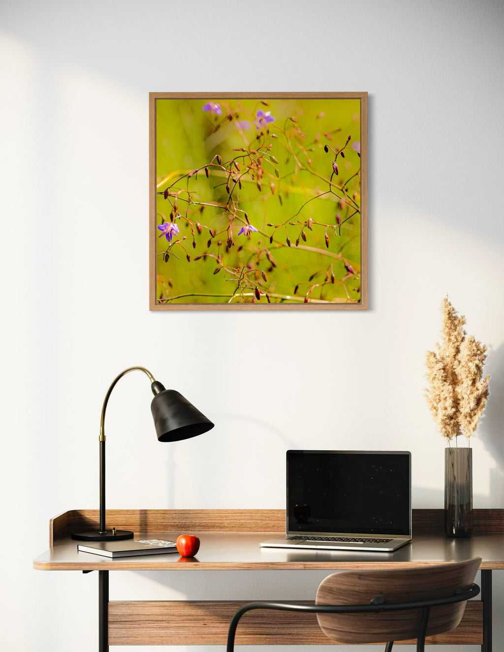 True Spring: Blueberry Lily Large Square Print