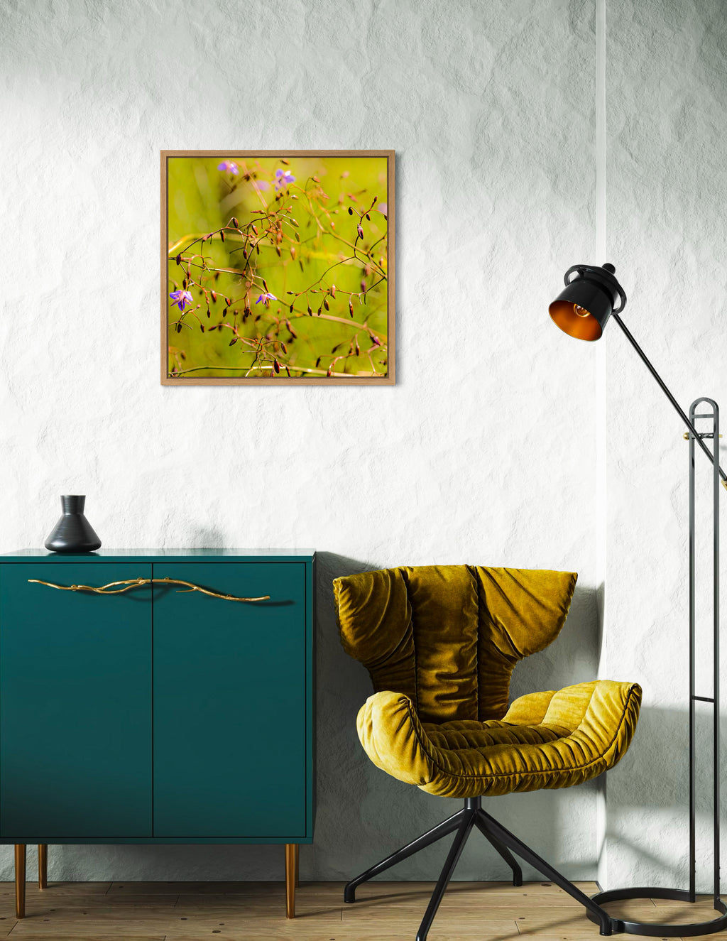 True Spring: Blueberry Lily Large Square Print