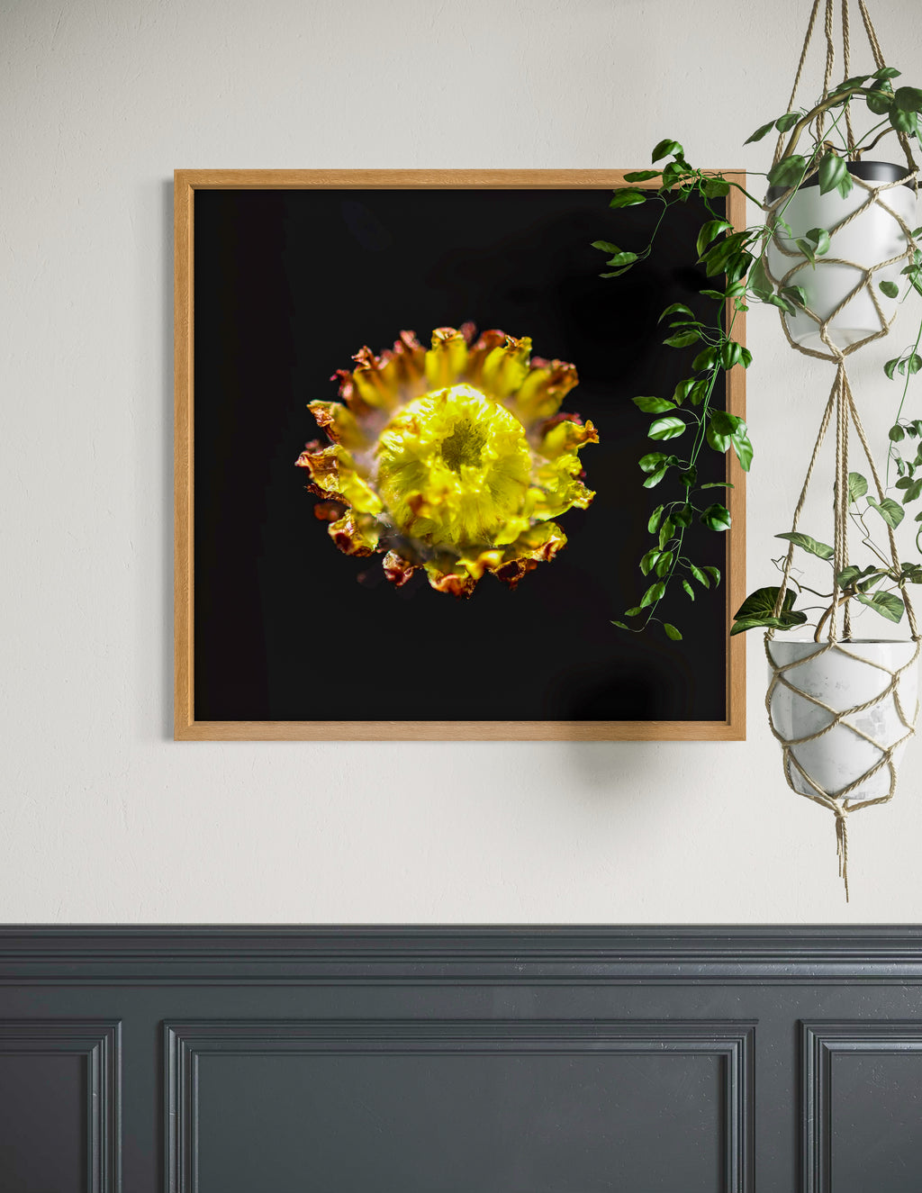 True Spring: Button Everlasting Large Square Print