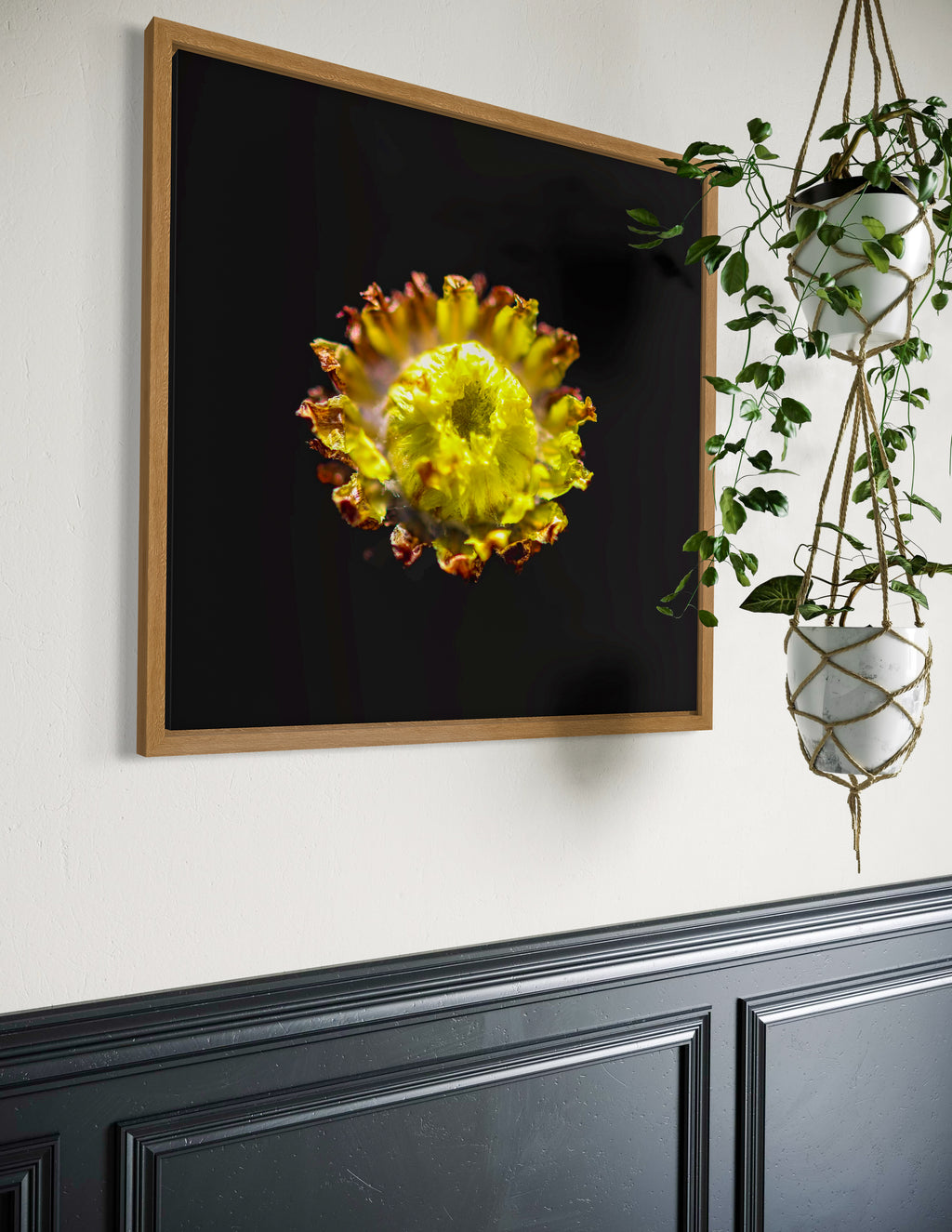 True Spring: Button Everlasting Large Square Print