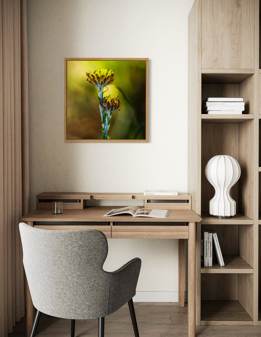 True Spring: Button Everlasting Large Square Print