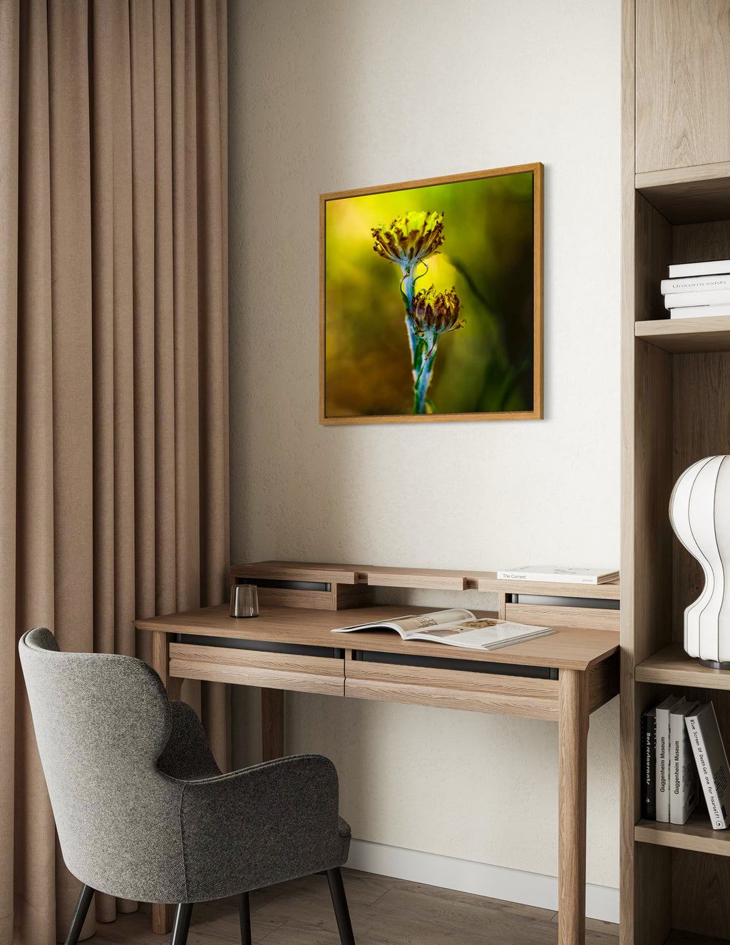 True Spring: Button Everlasting Large Square Print