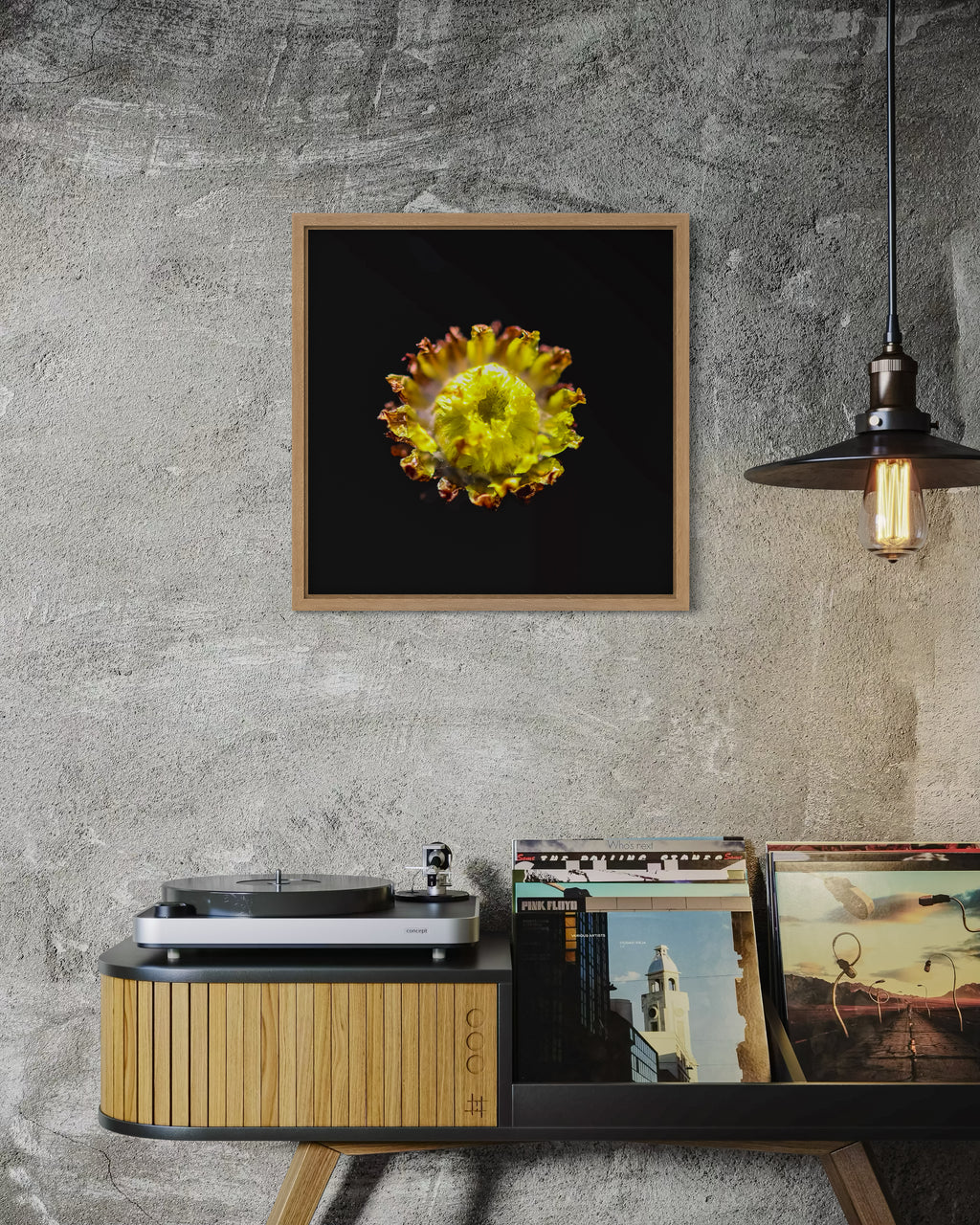 True Spring: Button Everlasting Medium Square Print