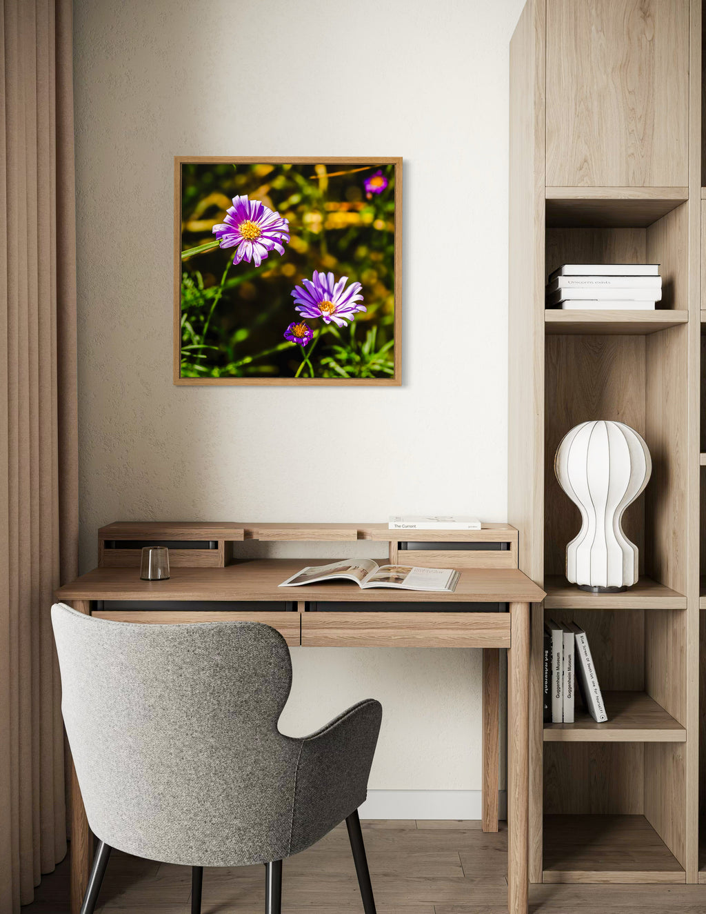 True Spring: Cut Leaf Daisies Large Square Print