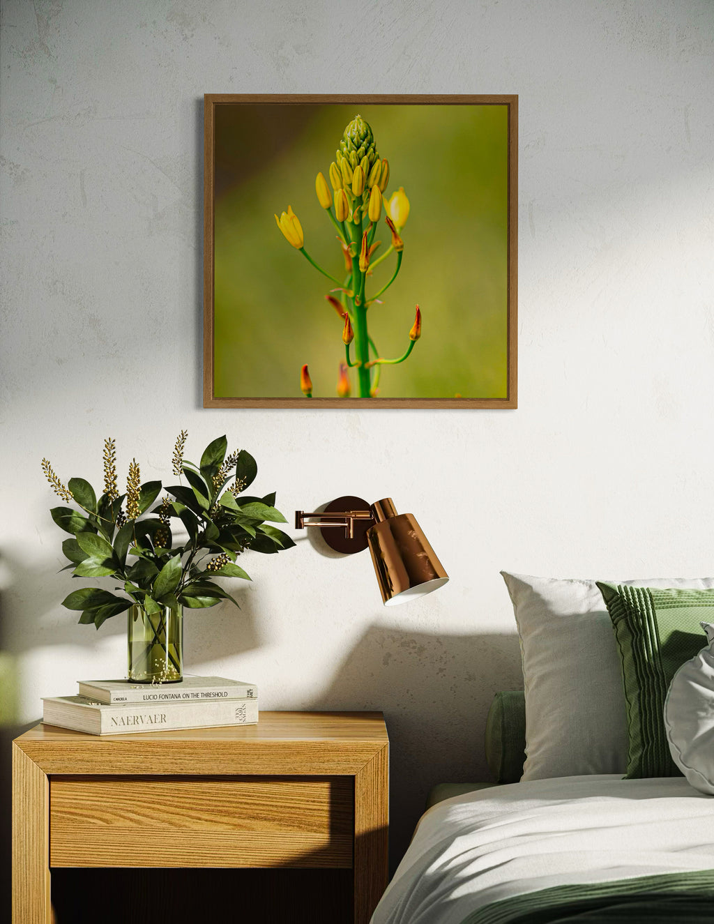 True Spring: Golden Lily Large Square Print