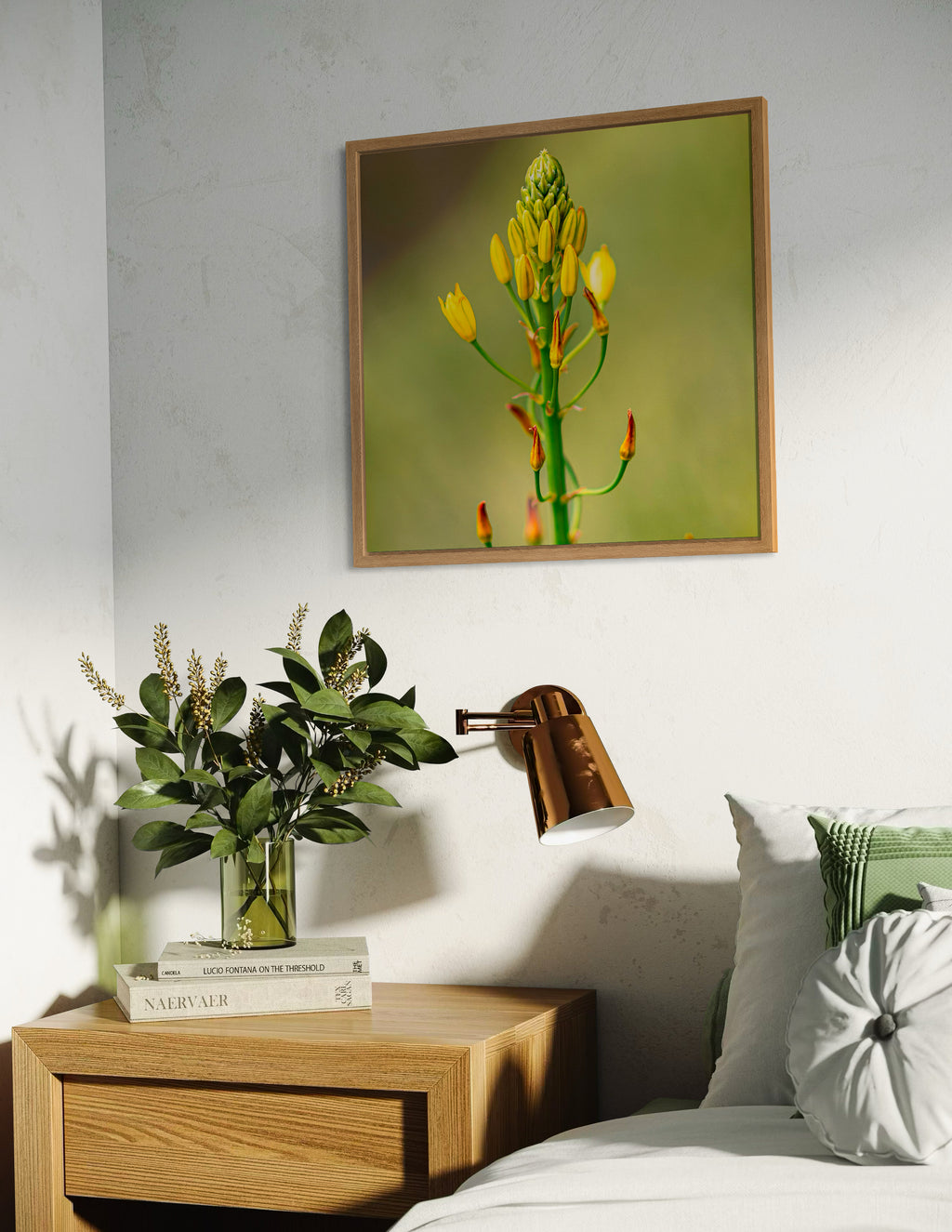 True Spring: Golden Lily Large Square Print