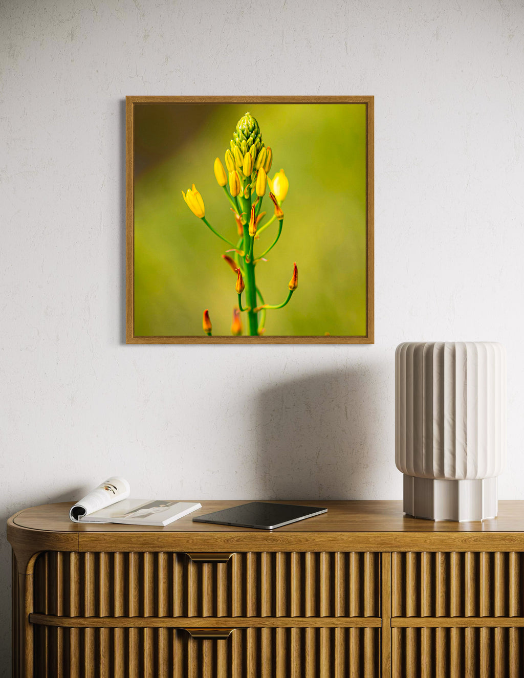 True Spring: Golden Lily Large Square Print