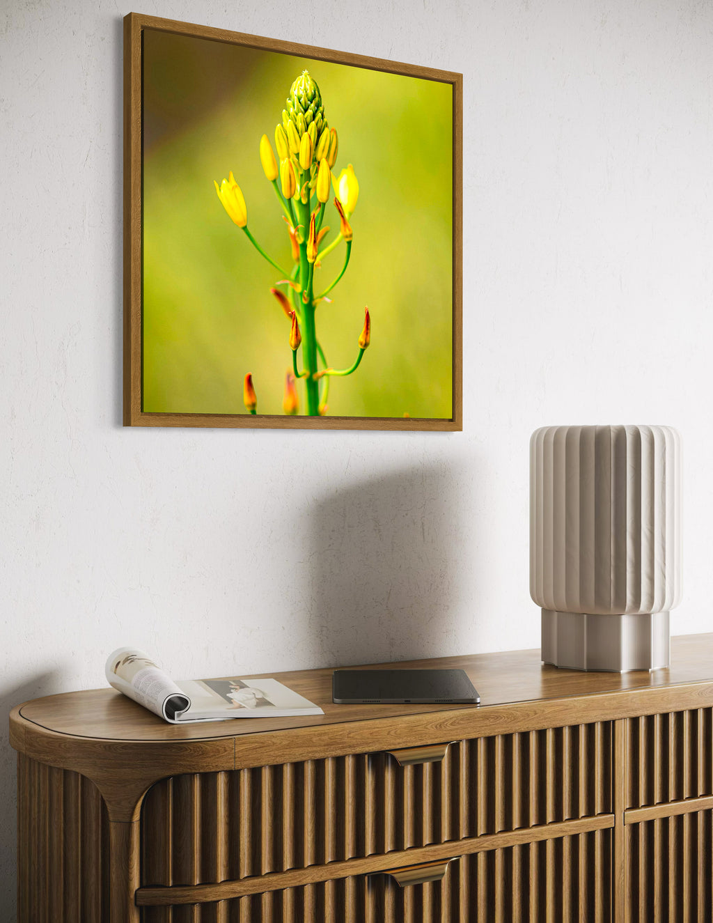 True Spring: Golden Lily Large Square Print