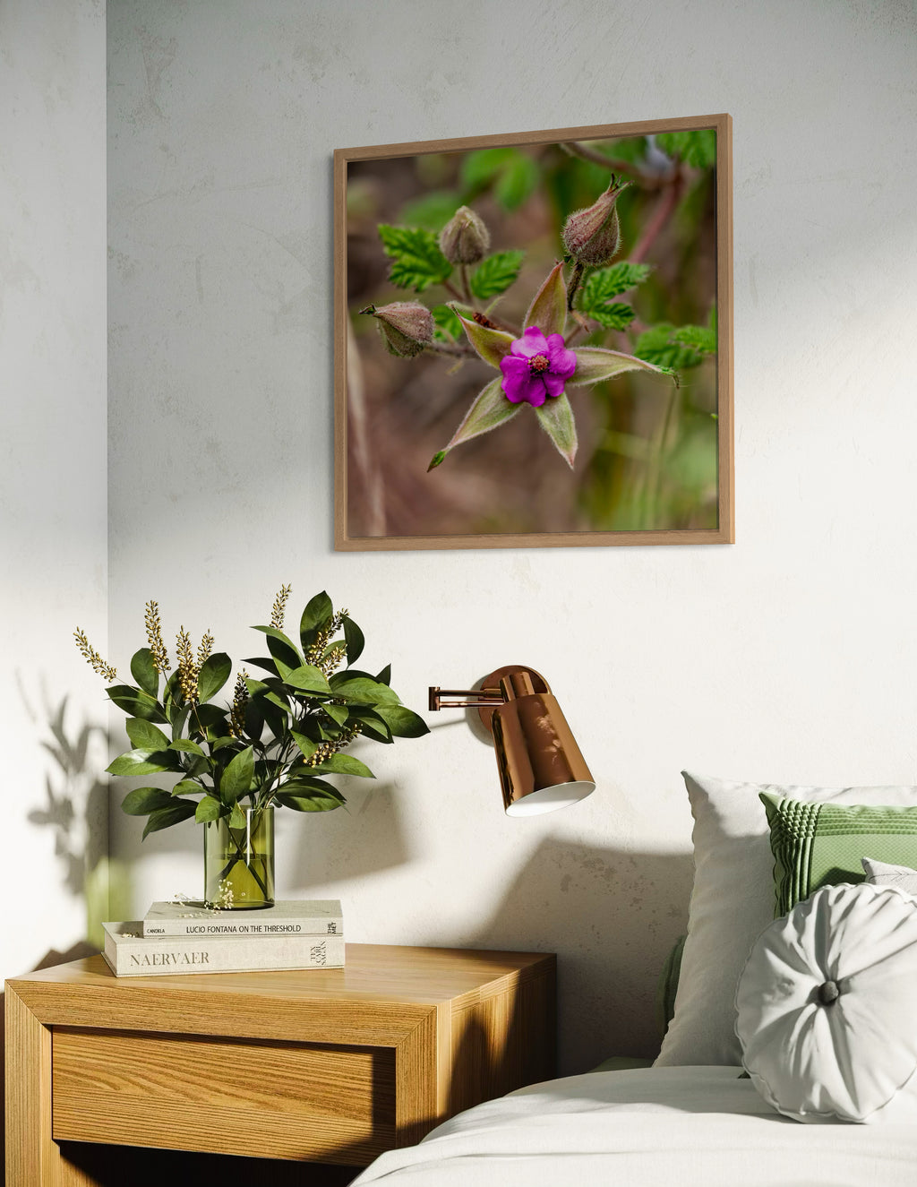 True Spring: Native Bramble Large Square Print