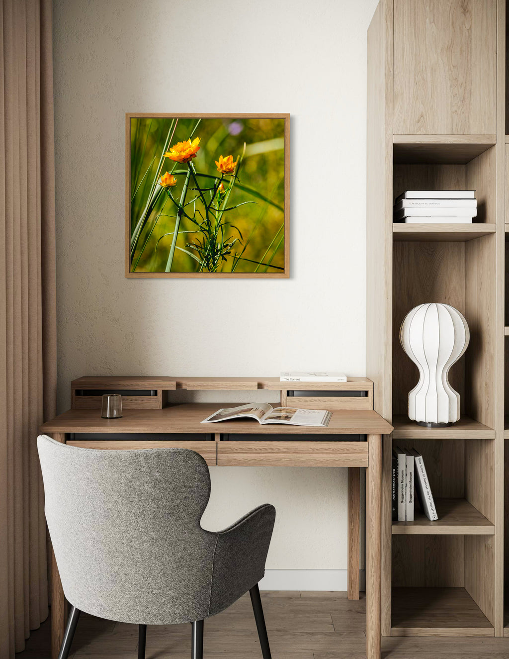 True Spring: Clustered Everlasting Large Square Print